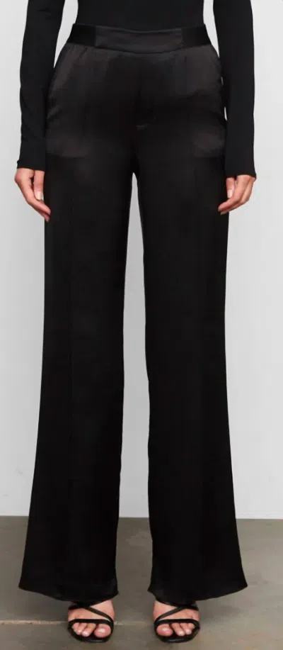Bailey44 Angel Hammered Satin Evening Pant In Black