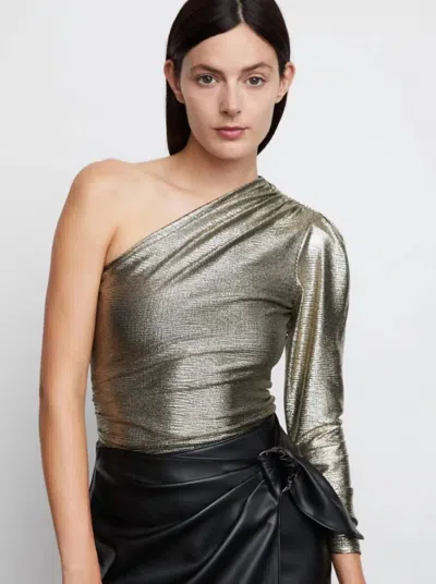 Bailey44 Bailey Fitted Top In Black/gold