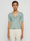 Bailey44 Clarissa Top In Basil In Multi