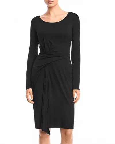 Bailey44 Cleo Twist-front Jersey Dress In Black