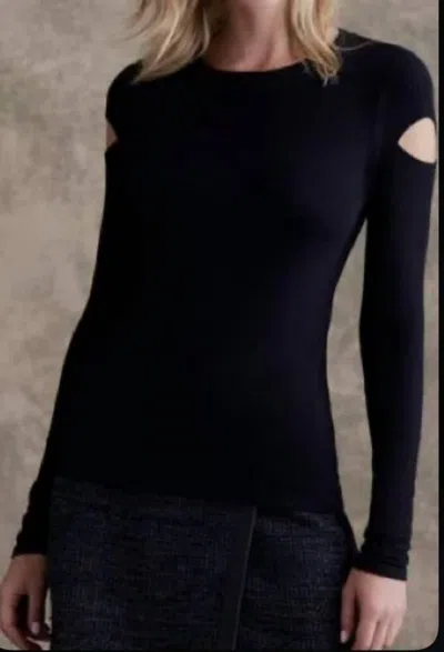 Bailey44 Daisy Top In Black In Blue