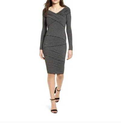 Bailey44 Edamame Criss Cross Off The Shoulder Striped Dress In Multicolor
