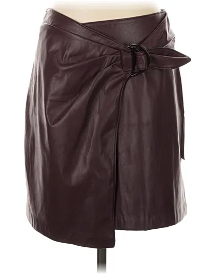 Pre-owned Bailey44 Faux Leather Skirt In Brown