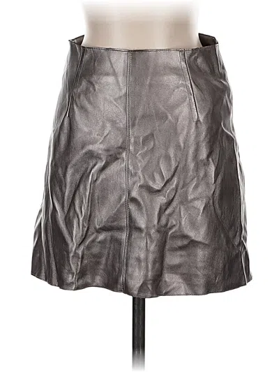 Pre-owned Bailey44 Faux Leather Skirt In Silver