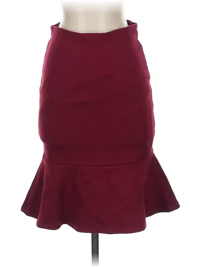 Pre-owned Bailey44 Formal Skirt In Burgundy
