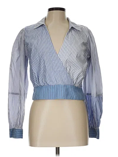 Pre-owned Bailey44 Long Sleeve Blouse In Blue