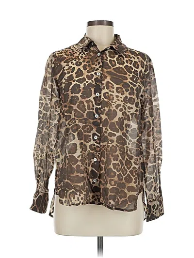 Pre-owned Bailey44 Long Sleeve Blouse In Brown