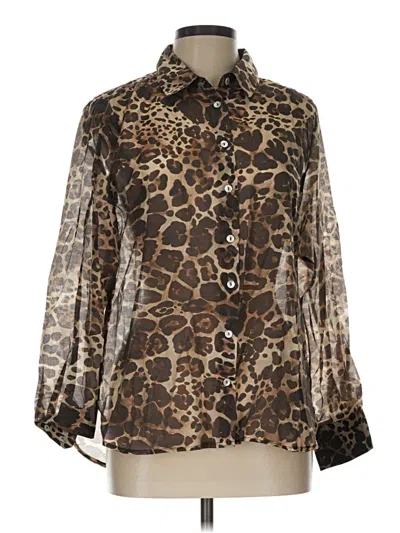 Pre-owned Bailey44 Long Sleeve Blouse In Brown