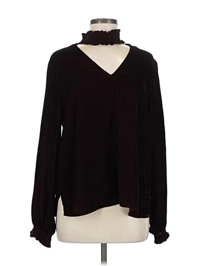 Pre-owned Bailey44 Long Sleeve Blouse In Burgundy
