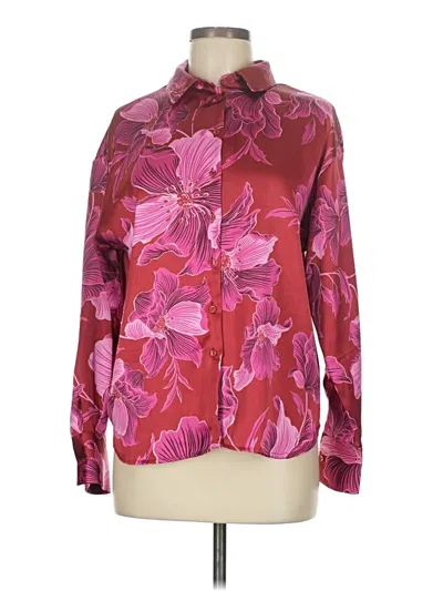 Pre-owned Bailey44 Long Sleeve Blouse In Burgundy