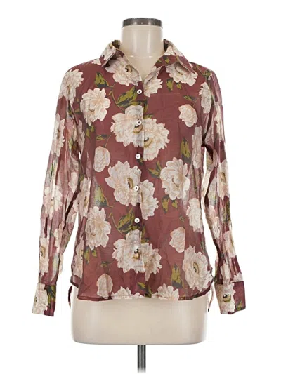 Pre-owned Bailey44 Long Sleeve Blouse In Burgundy