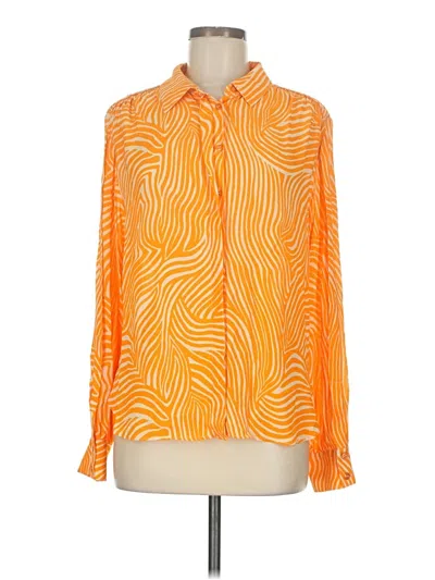 Pre-owned Bailey44 Long Sleeve Blouse In Orange