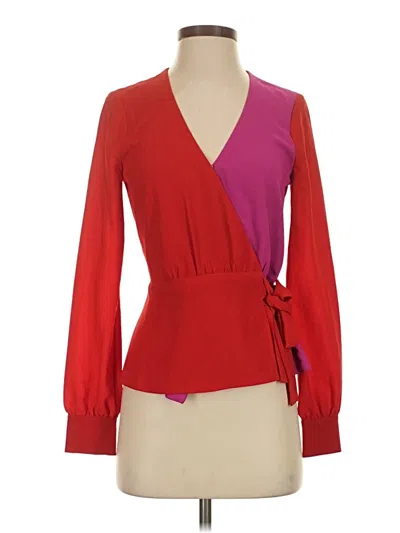 Pre-owned Bailey44 Long Sleeve Blouse In Red