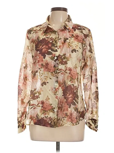 Pre-owned Bailey44 Long Sleeve Blouse In Tan