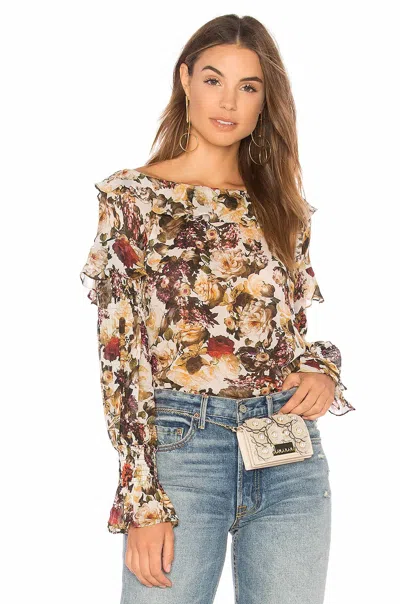 Bailey44 Long Sleeve Off Shoulder Floral Top In Multi