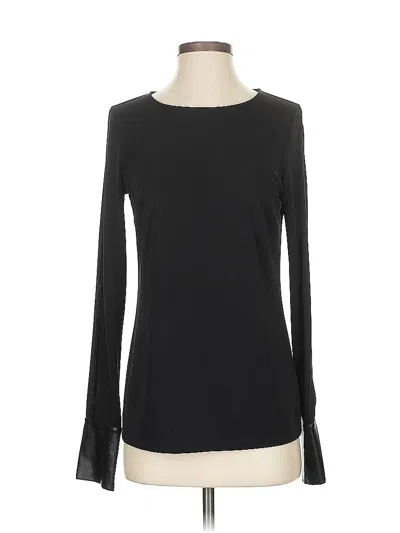 Pre-owned Bailey44 Long Sleeve Top Black Boatneck Tops