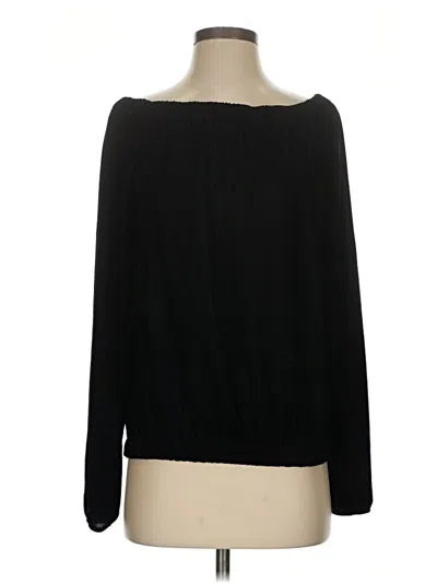 Pre-owned Bailey44 Long Sleeve Top Black Boatneck Tops