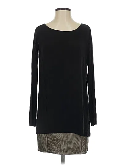 Pre-owned Bailey44 Long Sleeve Top Black Boatneck Tops