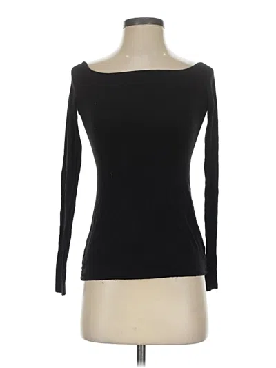 Pre-owned Bailey44 Long Sleeve Top Black Boatneck Tops