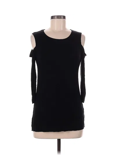 Pre-owned Bailey44 Long Sleeve Top Black Cold Shoulder Neckline Tops