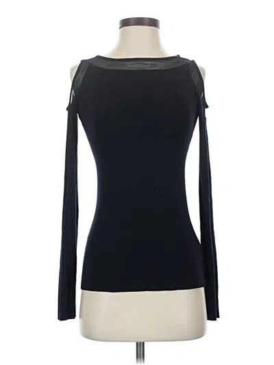 Pre-owned Bailey44 Long Sleeve Top Black Cold Shoulder Neckline Tops
