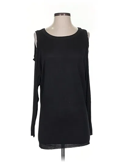 Pre-owned Bailey44 Long Sleeve Top Black Cold Shoulder Neckline Tops