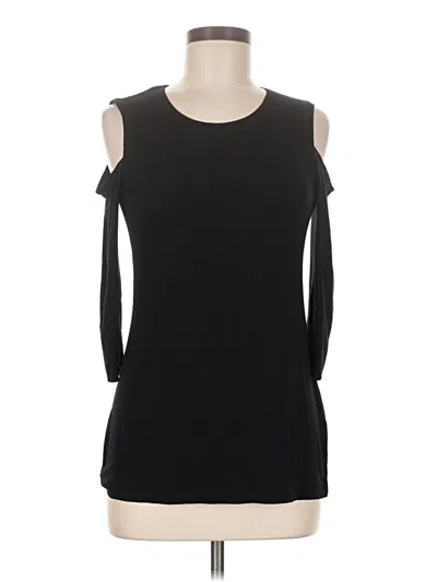 Pre-owned Bailey44 Long Sleeve Top Black Cold Shoulder Neckline Tops