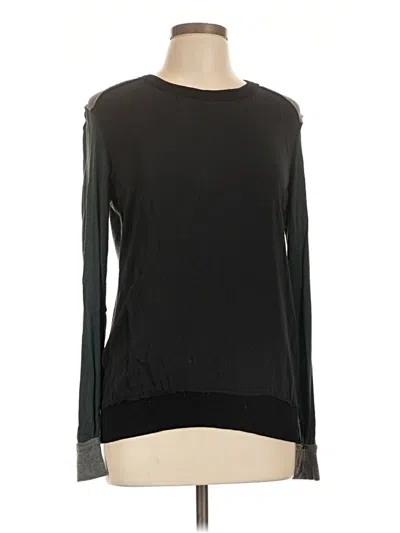 Pre-owned Bailey44 Long Sleeve Top Black Crew Neck Tops