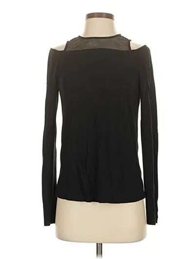Pre-owned Bailey44 Long Sleeve Top Black Keyhole Neckline Tops