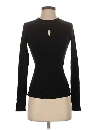 Pre-owned Bailey44 Long Sleeve Top Black Keyhole Neckline Tops