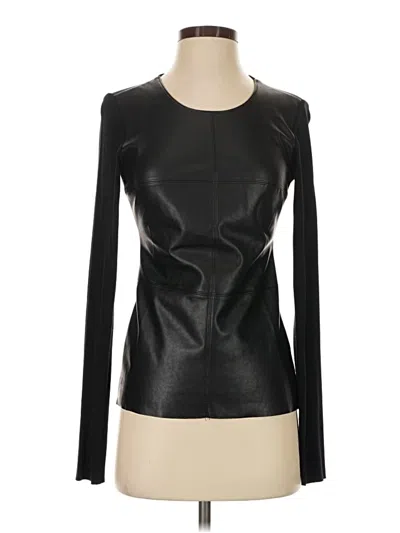 Pre-owned Bailey44 Long Sleeve Top Black Keyhole Neckline Tops