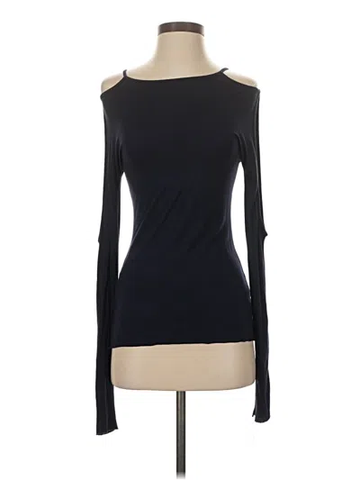 Pre-owned Bailey44 Long Sleeve Top Black One Shoulder Neckline Tops