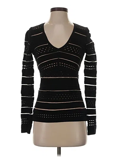 Pre-owned Bailey44 Long Sleeve Top Black V-neck Tops