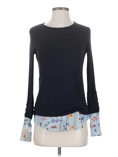 Pre-owned Bailey44 Long Sleeve Top Blue Boatneck Tops