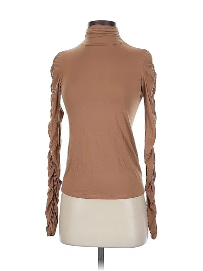 Pre-owned Bailey44 Long Sleeve Top Brown Turtleneck Tops