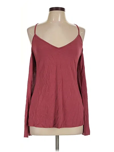 Pre-owned Bailey44 Long Sleeve Top Burgundy Cold Shoulder Neckline Tops