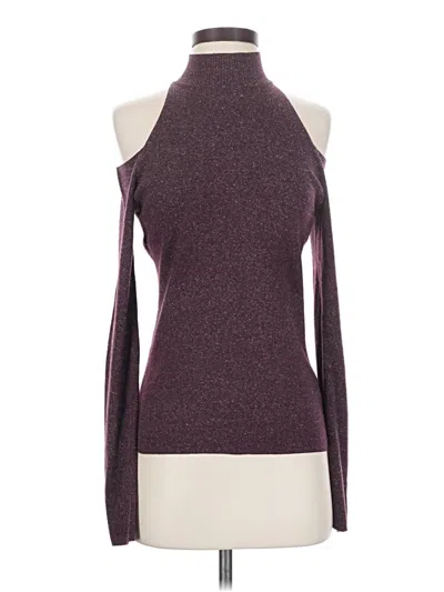 Pre-owned Bailey44 Long Sleeve Top Burgundy Halter Neckline Tops