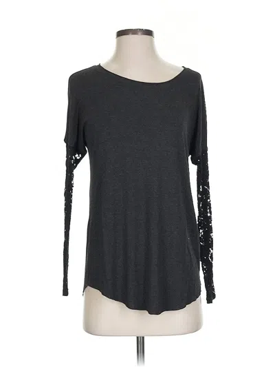 Pre-owned Bailey44 Long Sleeve Top Gray Boatneck Tops