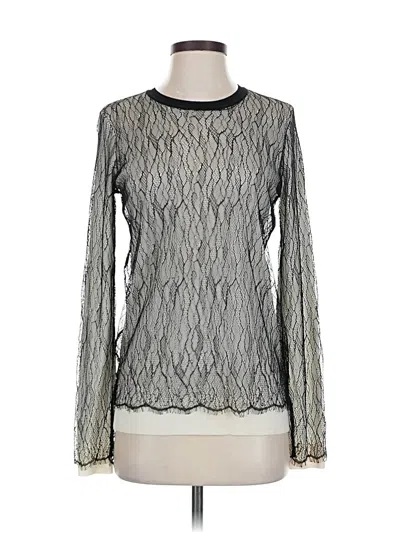 Pre-owned Bailey44 Long Sleeve Top Gray Mock Neckline Tops