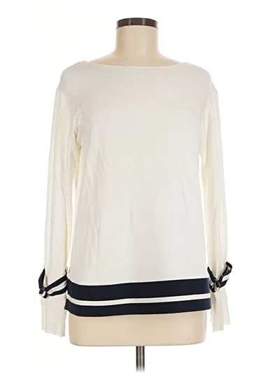 Pre-owned Bailey44 Long Sleeve Top Ivory Boatneck Tops