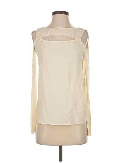 Pre-owned Bailey44 Long Sleeve Top Ivory Cold Shoulder Neckline Tops