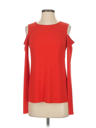 Pre-owned Bailey44 Long Sleeve Top Red Cold Shoulder Neckline Tops