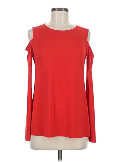 Pre-owned Bailey44 Long Sleeve Top Red Cold Shoulder Neckline Tops