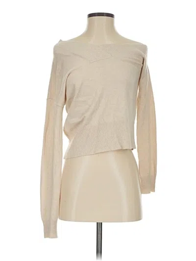 Pre-owned Bailey44 Long Sleeve Top Tan One Shoulder Neckline Tops
