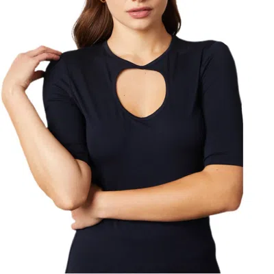 Bailey44 Marta Jersey Top In Navy In Black