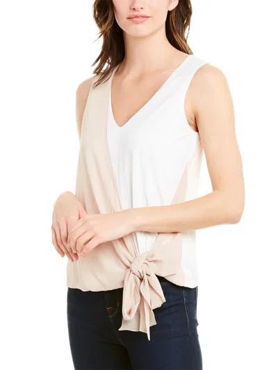 Bailey44 Peyton Side Tie Top In Eggshell Champagne In White