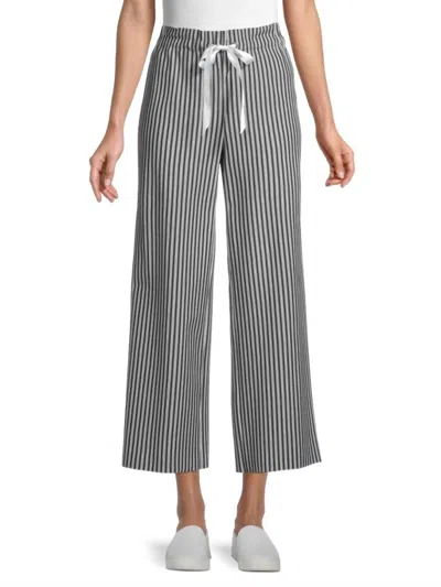 Bailey44 Profiterole Striped Pants In Black Chalk