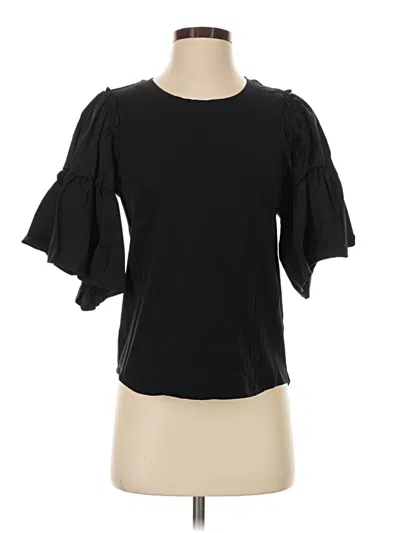 Pre-owned Bailey44 Short Sleeve Blouse In Black