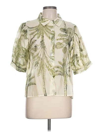 Pre-owned Bailey44 Short Sleeve Blouse In Green