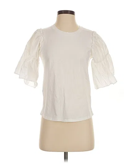 Pre-owned Bailey44 Short Sleeve Blouse In Ivory